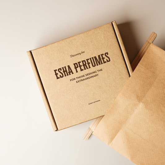 Monthly fragrance discovery box by Esha Perfumes