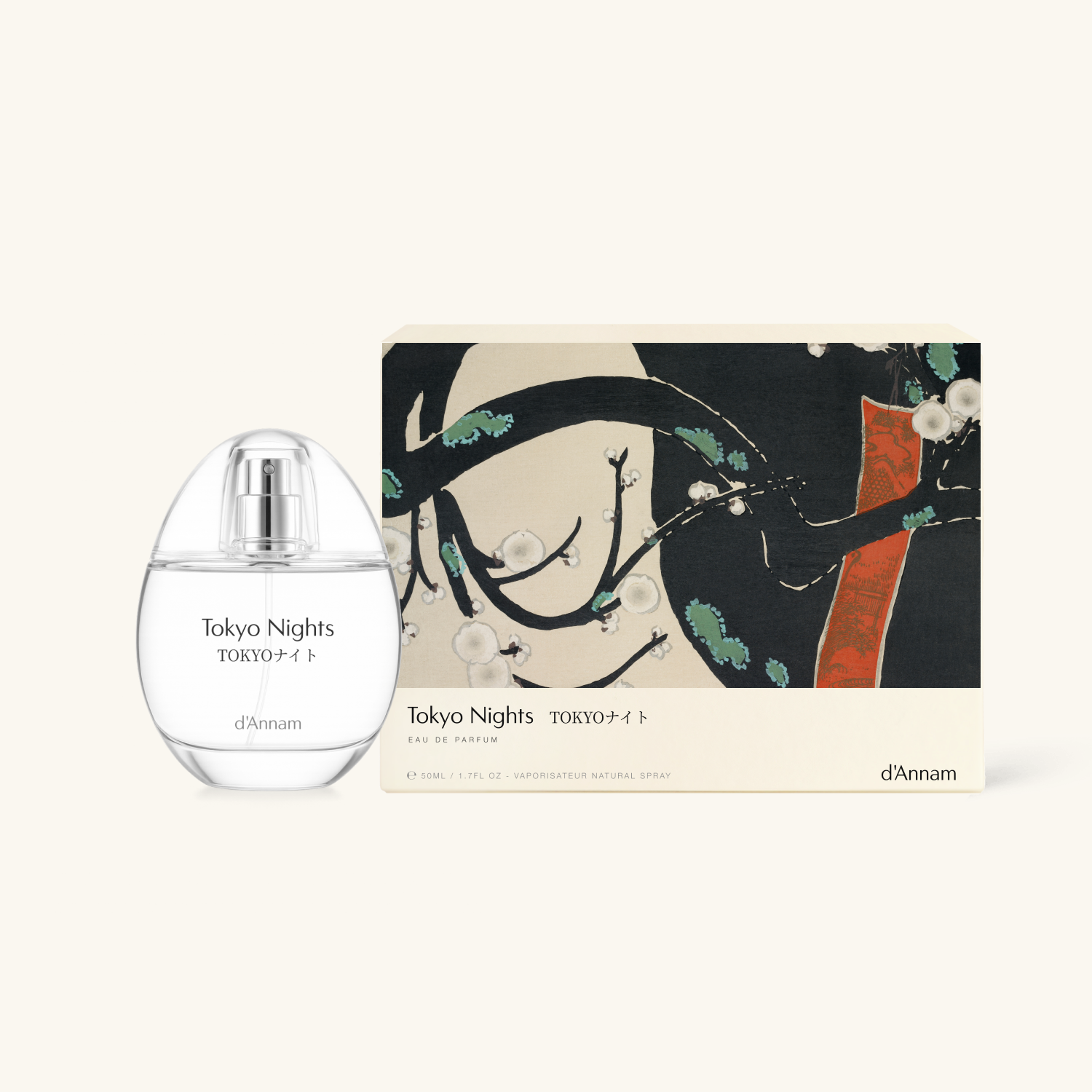 Tokyo Nights perfume bottle and packaging on a white background