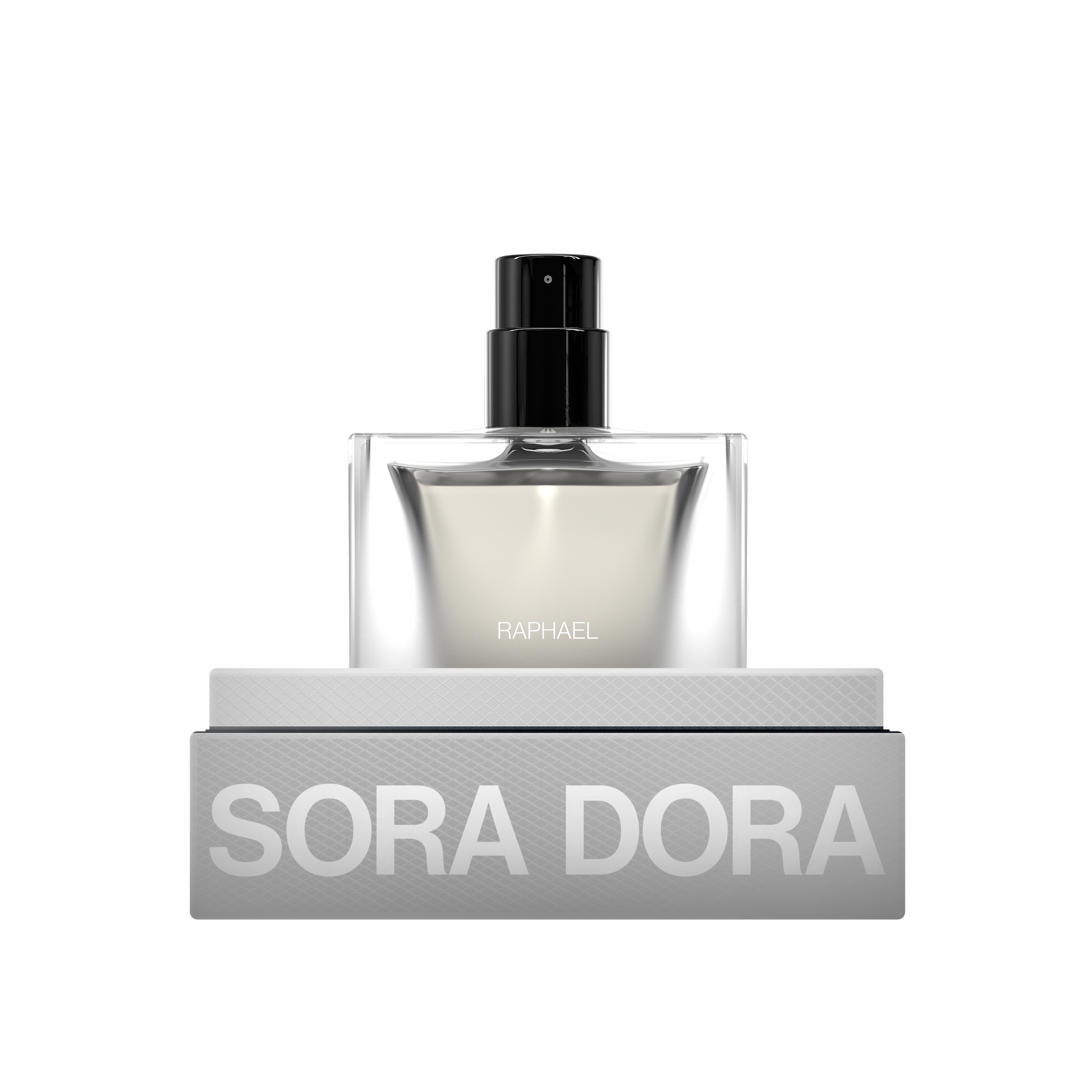 Sora Dora perfume bottle on a white background